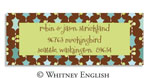 Whitney English Address Labels - Modern Holly Brown (Holiday) (615198)